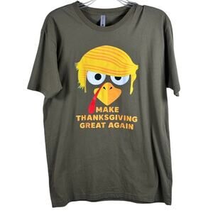 Funny Thanksgiving Graphic Tee | Turkey Hair Meme Shirt Size L